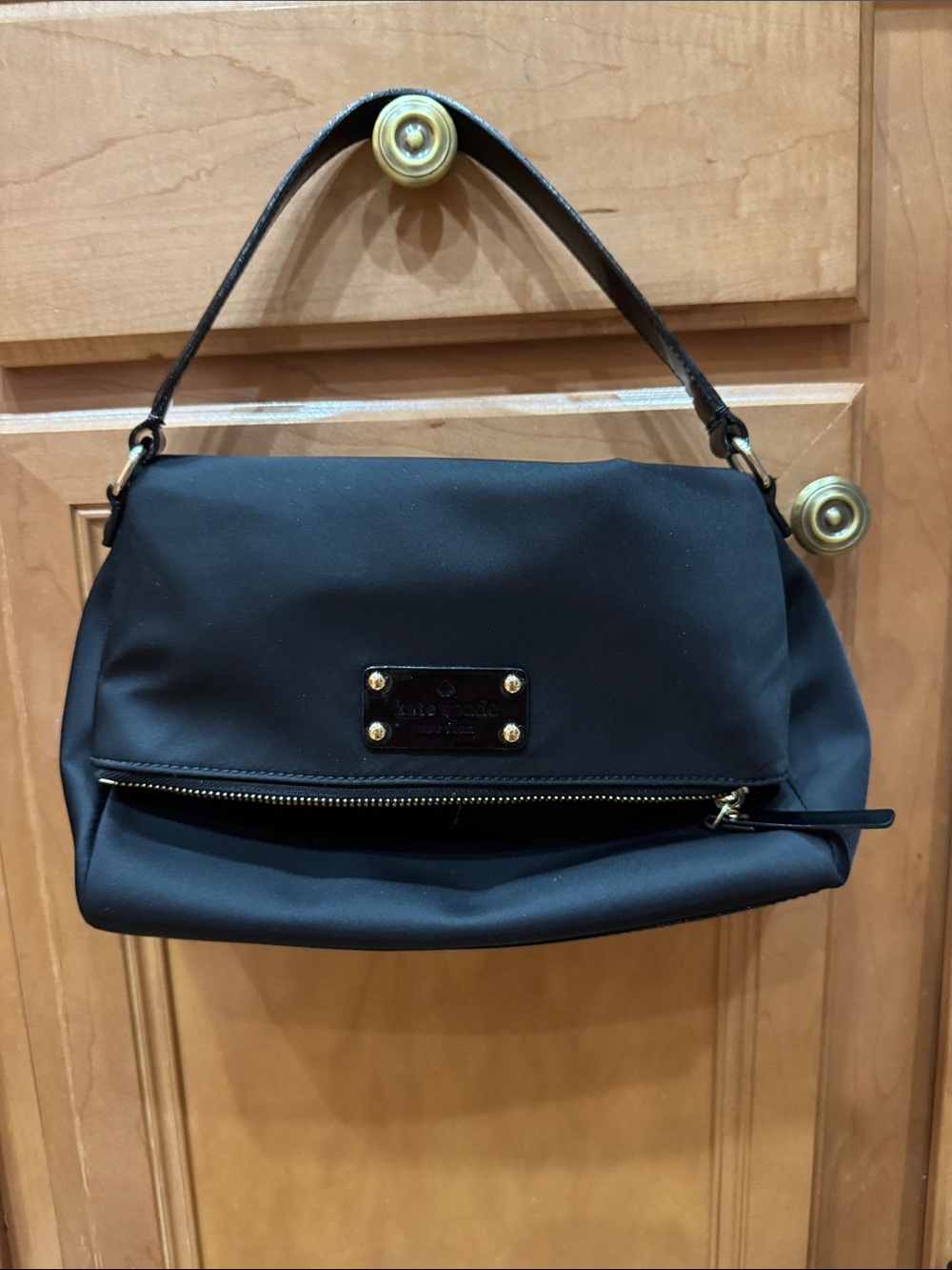 kate spade Top Flap Zip Black Shoulder Bag